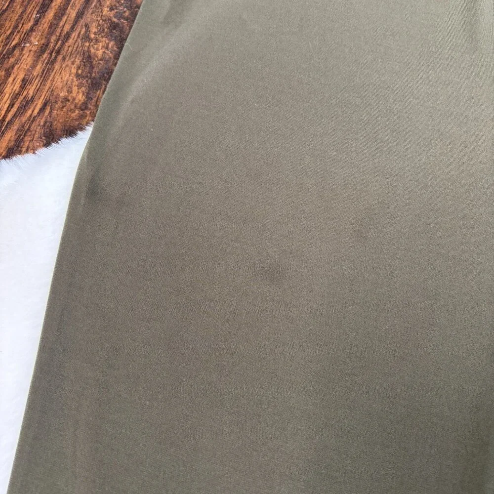 Susan Graver Pull-On Pants 3XT Olive Green Straight Leg Elastic Waist Stretch - Picture 6 of 11